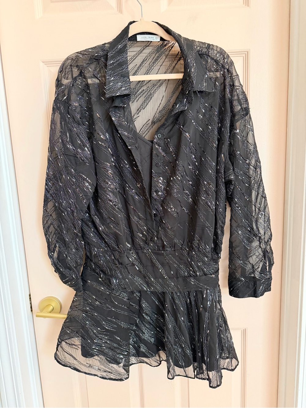 Shiny black 12th tribe dress